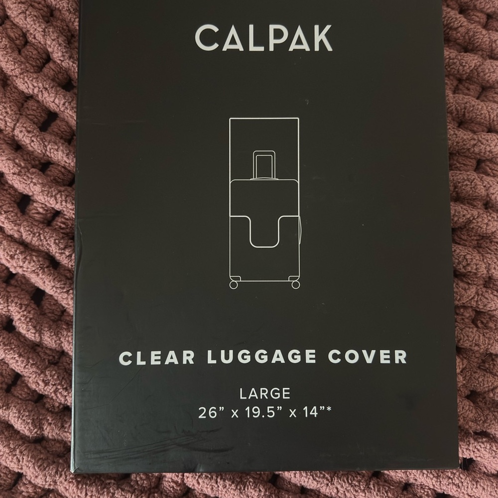 Calpak Black Clear Luggage Cover